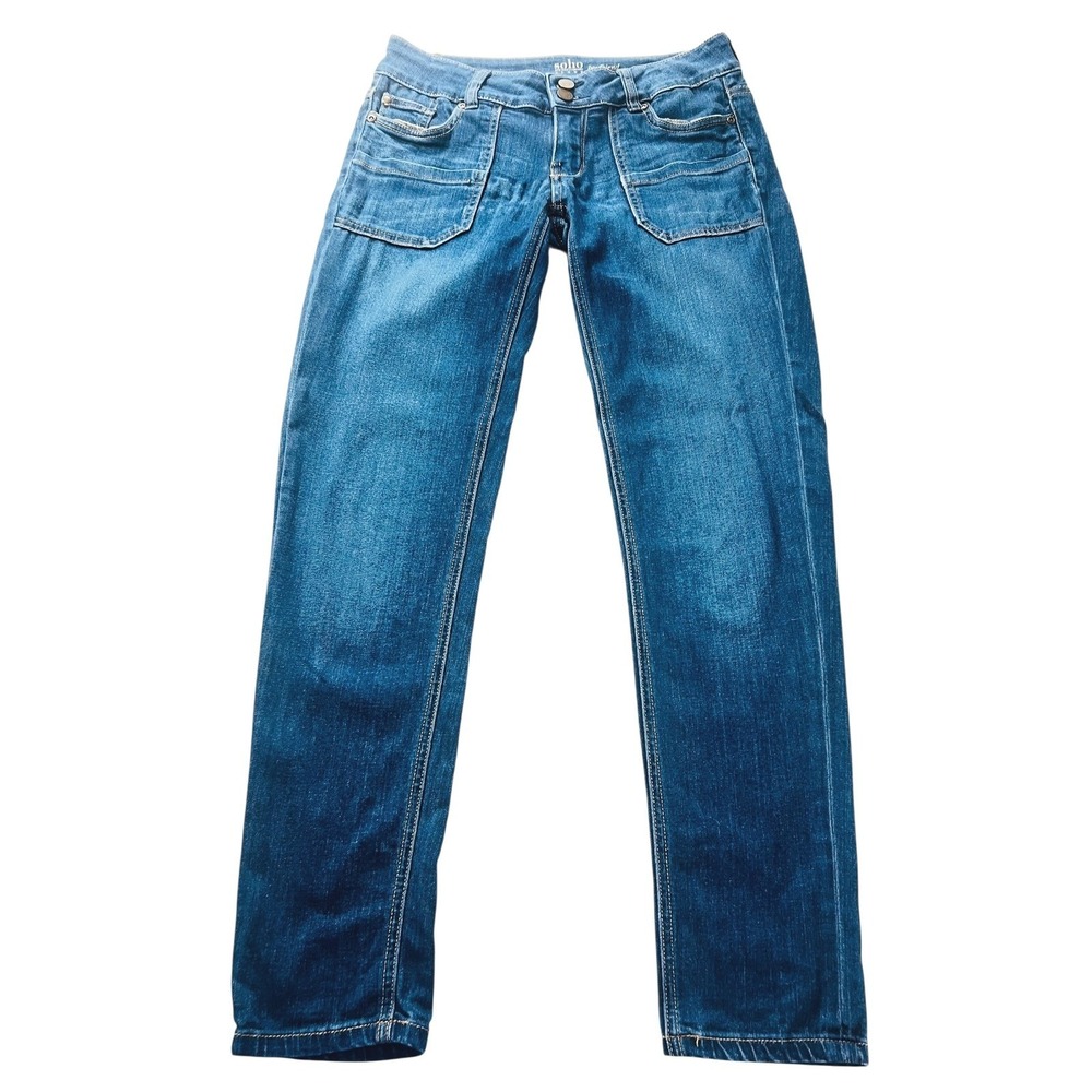 Soho NY &‎ Co Boyfriend Jeans Womens 0 Utility Pockets Modal Stretch Denim